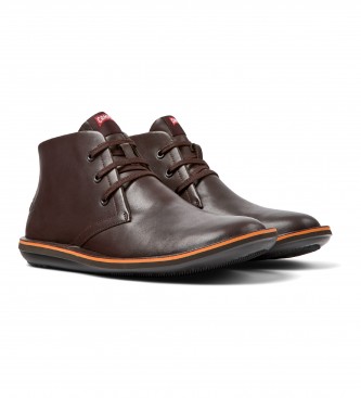 Camper Bottines en cuir Beetle marron