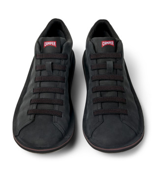 Camper Sapatos de couro Beetle preto 