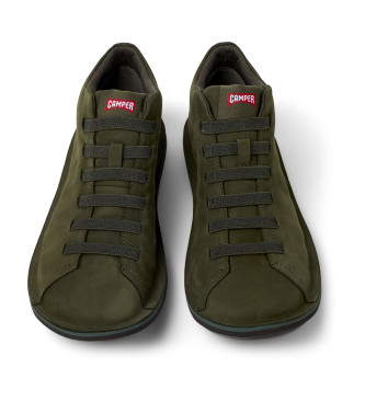 Camper Beetle dark green leather shoes