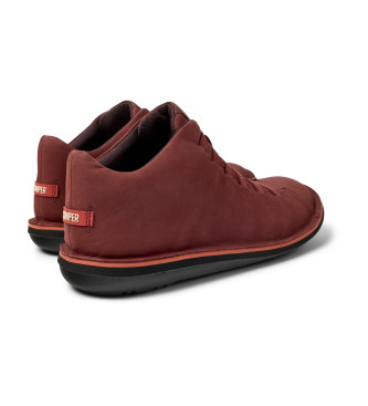 Camper Beetle burgundy leather trainers