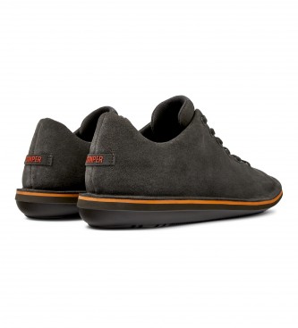 Camper Chaussures en cuir gris Beetle