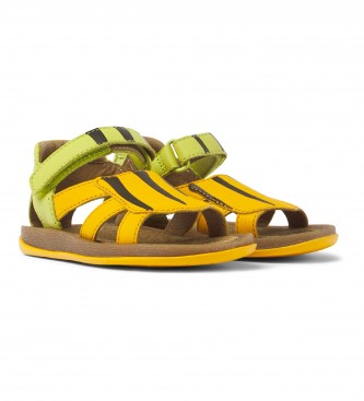 Camper Bicho Leather Sandals yellow, green