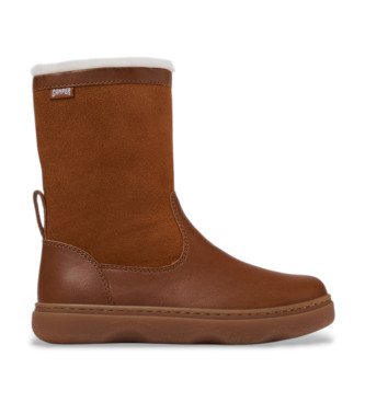 Camper Bottes en cuir marron pour enfant