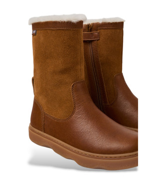 Camper Bottes en cuir marron pour enfant