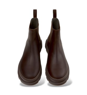 Camper Bottines en cuir Brutus+ marron