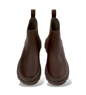 Camper Bottines en cuir Brutus+ marron
