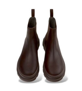 Camper Brutus+ leather ankle boots brown