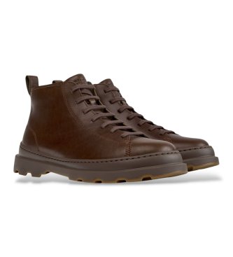 Camper Brutus+ leather ankle boots brown