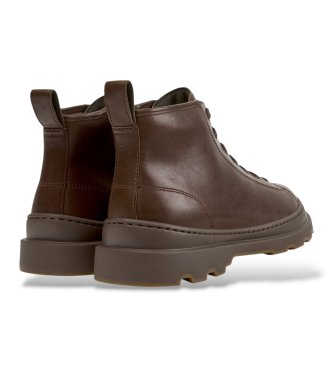 Camper Brutus+ leather ankle boots brown
