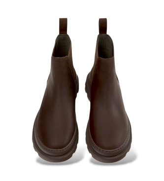 Camper Brutus+ brown leather ankle boots