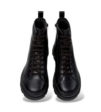 Camper Brutus+ black leather ankle boots