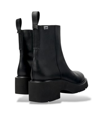 Camper Milah black leather ankle boots