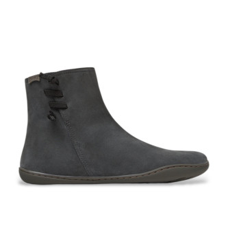 Camper Grey Peu Leather Ankle Boots