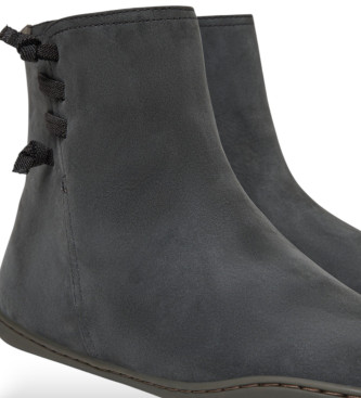 Camper Grey Peu Leather Ankle Boots