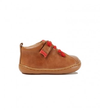 CAMPER Peu brown leather ankle boots