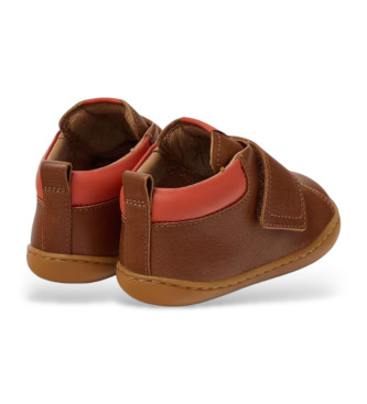 Camper Botins Peu em pele castanha