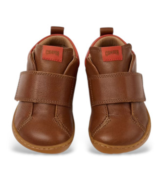 Camper Botins Peu em pele castanha