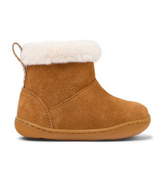 Camper Bottines Peu en cuir marron