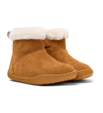 Camper Bottines Peu en cuir marron