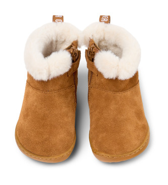 Camper Bottines Peu en cuir marron