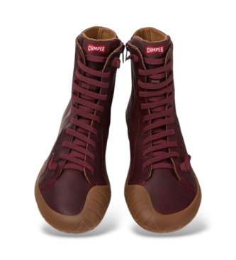 Camper Bottines en cuir Peu Path+ grenat