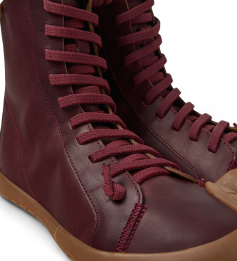 Camper Bottines en cuir Peu Path+ grenat