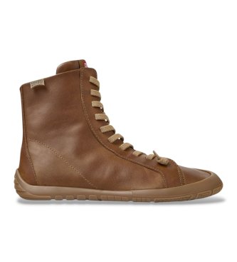 Camper Peu Path+ brown leather ankle boots