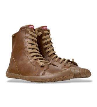 Camper Peu Path+ brown leather ankle boots