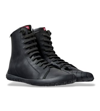 Camper Peu Path+ black leather ankle boots