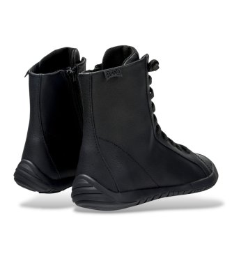 Camper Peu Path+ black leather ankle boots