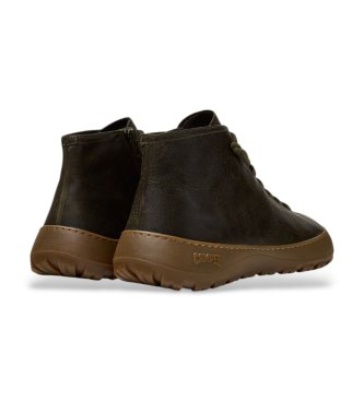 Camper Bruna-gröna skinnbooties från Peu Serra