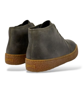 Camper Peu Terreno green leather ankle boots