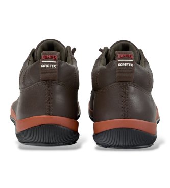 Camper Chaussures en cuir Peu Pista GM Gore-Tex marron foncé