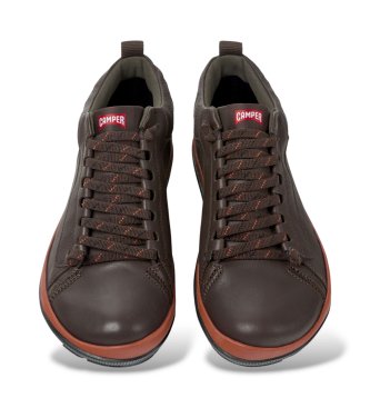 Camper Chaussures en cuir Peu Pista GM Gore-Tex marron foncé