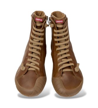 Camper Botins de Pele Peu Path+ marrom