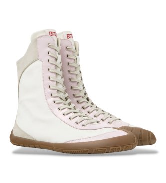 Camper Peu Path+ white and pink ankle boots