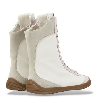 Camper Peu Path+ white and pink ankle boots