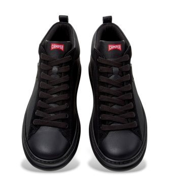 Camper Zwarte leren Runner-sneakers