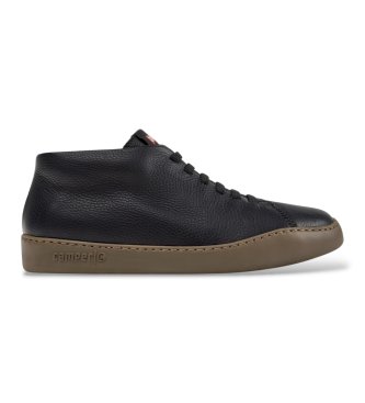 Camper Groenzwarte leren Peu Touring sneakers