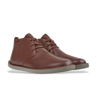 Camper Wagon bruin leren enkellaarsjes