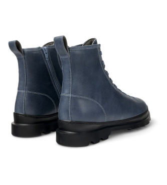 Camper Brutus Leather Ankle Boots blue