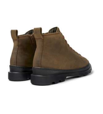 Camper Brutus brown leather ankle boots