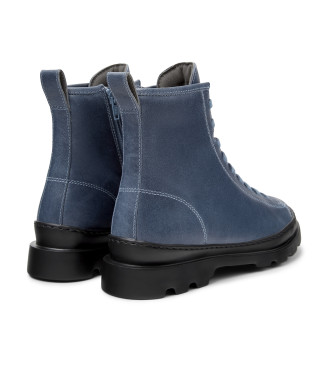 Camper Brutus blue leather ankle boots