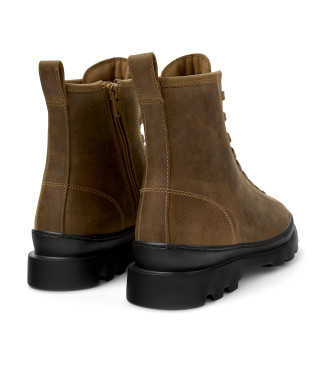 Camper Brutus brown leather ankle boots