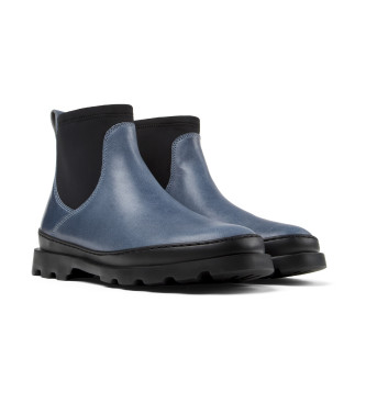 Camper Brutus blue leather ankle boots