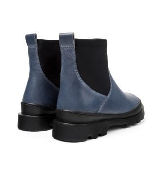 Camper Brutus blue leather ankle boots