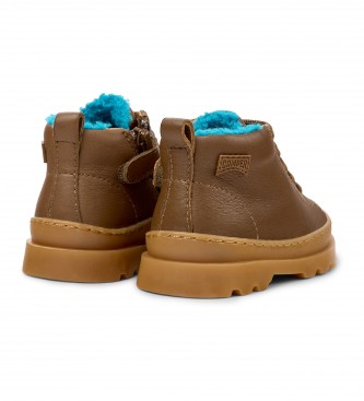 Camper Brutus Brown Leather Slippers
