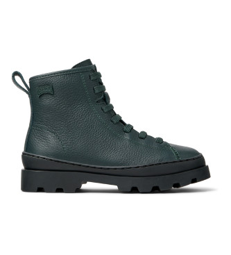 Camper Botins em pele Brutus verde