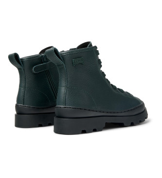 Camper Brutus Leather Ankle Boots green