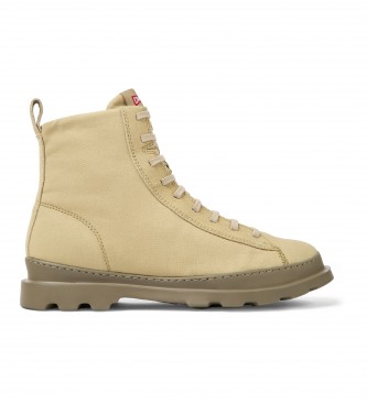 Camper Brutus Leather Ankle Boots beige